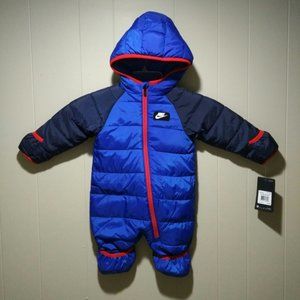 Nike Blue Baby Coat Snowsuit Puffer Jacket NEW